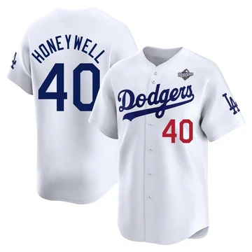 Youth Los Angeles Dodgers Brent Honeywell ＃40 White Limited Home 2025 World Series Jersey