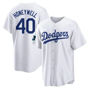 Youth Los Angeles Dodgers Brent Honeywell ＃40 White Replica 2024 World Tour Seoul Series Home Jersey