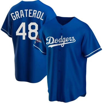 Youth Los Angeles Dodgers Brusdar Graterol ＃48 Royal Replica Alternate 2024 World Series Champions Jersey