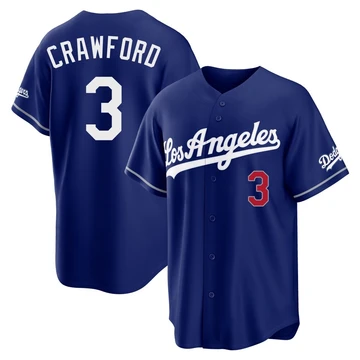 Youth Los Angeles Dodgers Carl Crawford ＃3 Royal Limited Alternate Stadium Jersey