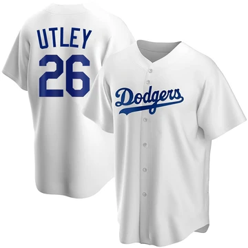 Youth Los Angeles Dodgers Chase Utley ＃26 White Replica Home Jersey