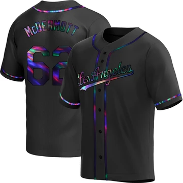 Youth Los Angeles Dodgers Chayce McDermott ＃62 Black Replica Holographic Alternate Jersey