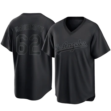 Youth Los Angeles Dodgers Chayce McDermott ＃62 Black Replica Pitch Fashion Jersey