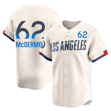 Youth Los Angeles Dodgers Chayce McDermott ＃62 Cream Limited 2024 City Connect Jersey