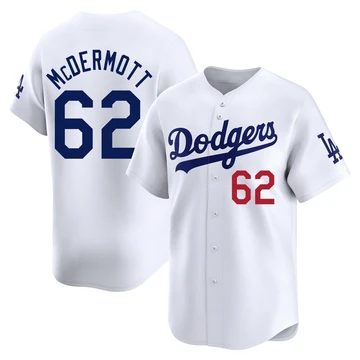 Youth Los Angeles Dodgers Chayce McDermott ＃62 White Limited Home Jersey