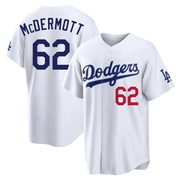 Youth Los Angeles Dodgers Chayce McDermott ＃62 White Limited Home Stadium Jersey