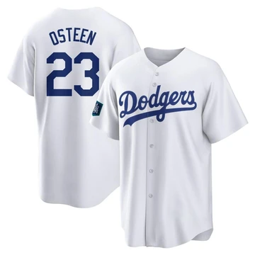 Youth Los Angeles Dodgers Claude Osteen ＃23 White Replica 2024 World Tour Seoul Series Home Jersey