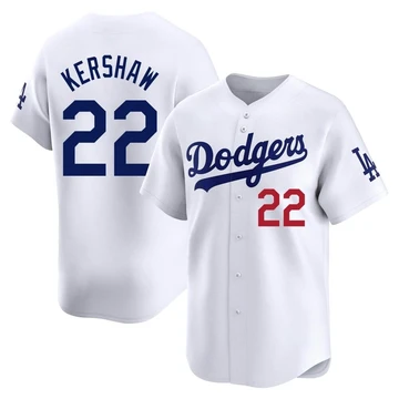 Youth Los Angeles Dodgers Clayton Kershaw ＃22 White Limited Home Jersey