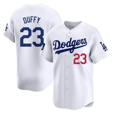 Youth Los Angeles Dodgers Danny Duffy ＃23 White Limited 2024 World Tour Seoul Series Home Jersey