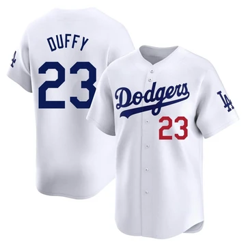 Youth Los Angeles Dodgers Danny Duffy ＃23 White Limited Home Jersey