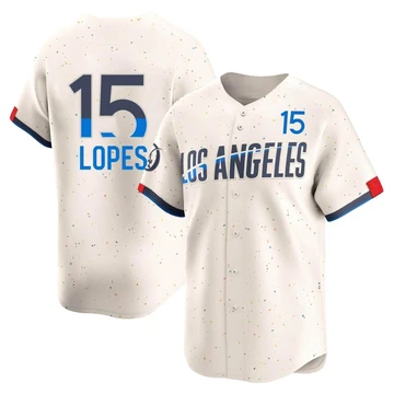Youth Los Angeles Dodgers Davey Lopes ＃15 Cream Limited 2024 City Connect Jersey