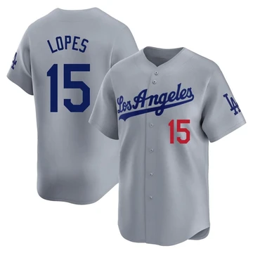 Youth Los Angeles Dodgers Davey Lopes ＃15 Gray Limited Away Jersey