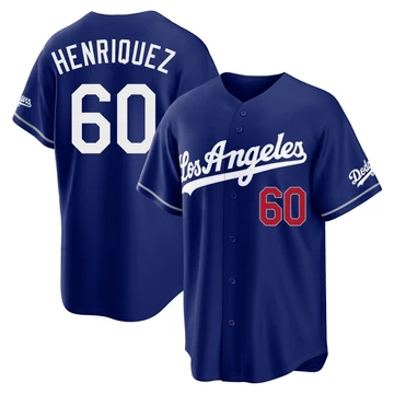 Youth Los Angeles Dodgers Edgardo Henriquez ＃60 Royal Limited Alternate Stadium Jersey