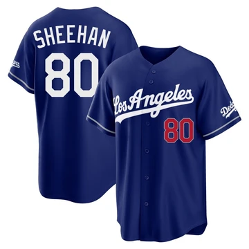 Youth Los Angeles Dodgers Emmet Sheehan ＃80 Royal Limited Alternate Stadium Jersey
