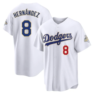 Youth Los Angeles Dodgers Enrique Hernandez ＃8 Gold Limited White 2026 Collection Stadium Jersey