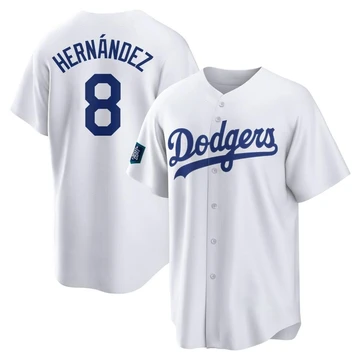 Youth Los Angeles Dodgers Enrique Hernandez ＃8 White Replica 2024 World Tour Seoul Series Home Jersey