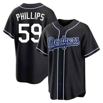 Youth Los Angeles Dodgers Evan Phillips ＃59 Black Replica Fashion Out Jersey