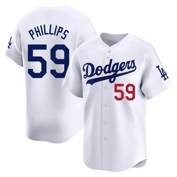 Youth Los Angeles Dodgers Evan Phillips ＃59 White Limited Home Jersey
