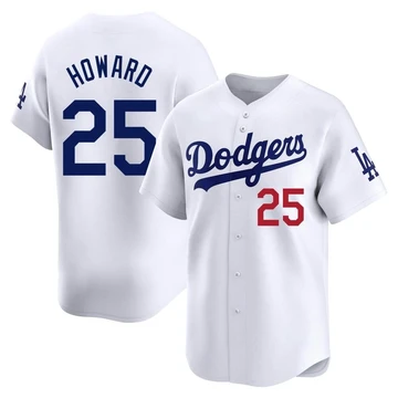 Youth Los Angeles Dodgers Frank Howard ＃25 White Limited Home Jersey