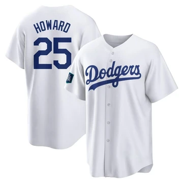 Youth Los Angeles Dodgers Frank Howard ＃25 White Replica 2024 World Tour Seoul Series Home Jersey