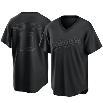 Youth Los Angeles Dodgers Gary Sheffield ＃10 Black Replica Pitch Fashion Jersey