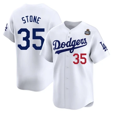 Youth Los Angeles Dodgers Gavin Stone ＃35 White Limited Home 2024 World Series Jersey