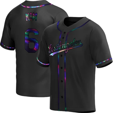 Youth Los Angeles Dodgers Hyeseong Kim ＃6 Black Replica Holographic Alternate Jersey