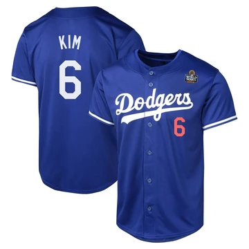 Youth Los Angeles Dodgers Hyeseong Kim ＃6 Royal Limited Alternate 2024 World Series Jersey
