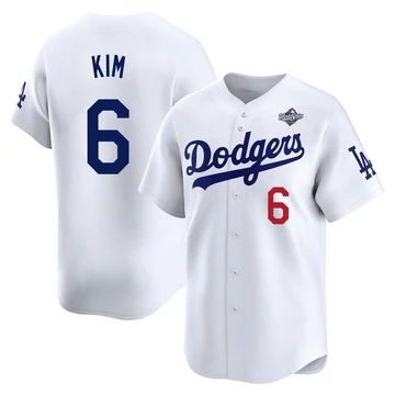 Youth Los Angeles Dodgers Hyeseong Kim ＃6 White Limited Home 2025 World Series Jersey