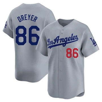 Youth Los Angeles Dodgers Jack Dreyer ＃86 Gray Limited Away Jersey