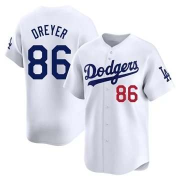 Youth Los Angeles Dodgers Jack Dreyer ＃86 White Limited Home Jersey