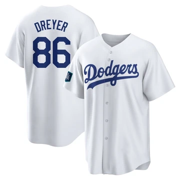 Youth Los Angeles Dodgers Jack Dreyer ＃86 White Replica 2024 World Tour Seoul Series Home Jersey