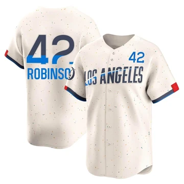 Youth Los Angeles Dodgers Jackie Robinson ＃42 Cream Limited 2024 City Connect Jersey