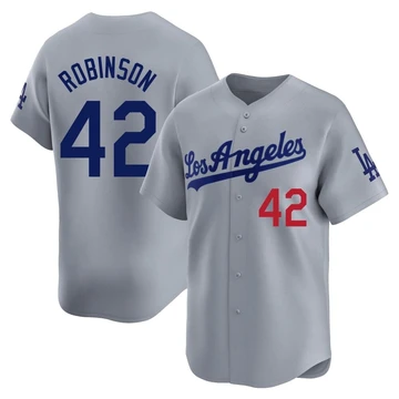 Youth Los Angeles Dodgers Jackie Robinson ＃42 Gray Limited Away Jersey