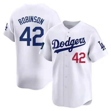 Youth Los Angeles Dodgers Jackie Robinson ＃42 White Limited 2024 World Tour Seoul Series Home Jersey