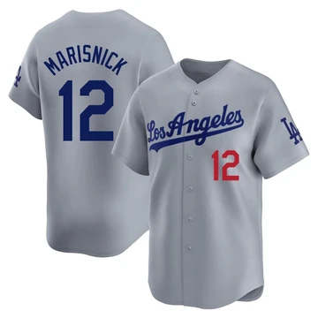 Youth Los Angeles Dodgers Jake Marisnick ＃12 Gray Limited Away Jersey
