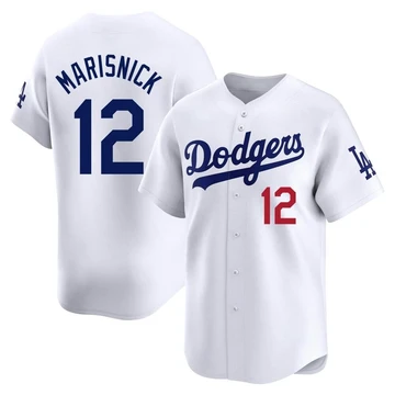 Youth Los Angeles Dodgers Jake Marisnick ＃12 White Limited Home Jersey