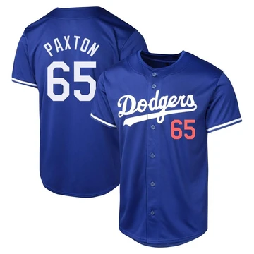 Youth Los Angeles Dodgers James Paxton ＃65 Royal Limited Alternate Jersey