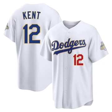Youth Los Angeles Dodgers Jeff Kent ＃12 Gold Limited White 2026 Collection Stadium Jersey