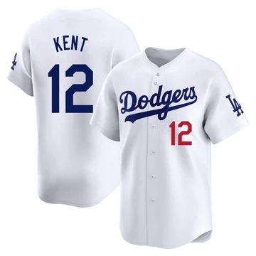 Youth Los Angeles Dodgers Jeff Kent ＃12 White Limited Home Jersey