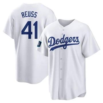 Youth Los Angeles Dodgers Jerry Reuss ＃41 White Replica 2024 World Tour Seoul Series Home Jersey