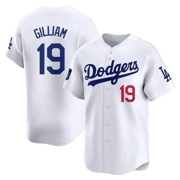 Youth Los Angeles Dodgers Jim Gilliam ＃19 White Limited 2024 World Tour Seoul Series Home Jersey