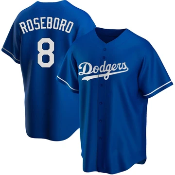 Youth Los Angeles Dodgers John Roseboro ＃8 Royal Replica Alternate Jersey
