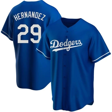 Youth Los Angeles Dodgers Jonathan Hernandez ＃29 Royal Replica Alternate Jersey