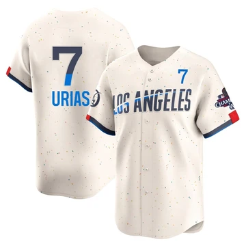 Youth Los Angeles Dodgers Julio Urias ＃7 Cream Limited 2024 City Connect World Series Champions Jersey