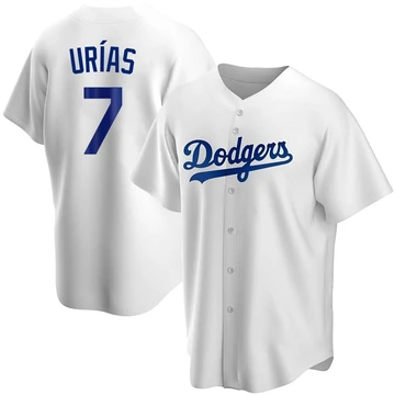 Youth Los Angeles Dodgers Julio Urias ＃7 White Replica Home Jersey