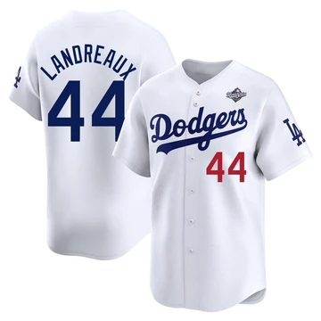 Youth Los Angeles Dodgers Ken Landreaux ＃44 White Limited Home 2025 World Series Jersey
