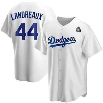Youth Los Angeles Dodgers Ken Landreaux ＃44 White Replica Home 2024 World Series Jersey