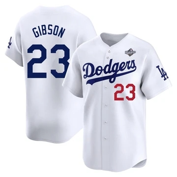 Youth Los Angeles Dodgers Kirk Gibson ＃23 White Limited Home 2025 World Series Jersey