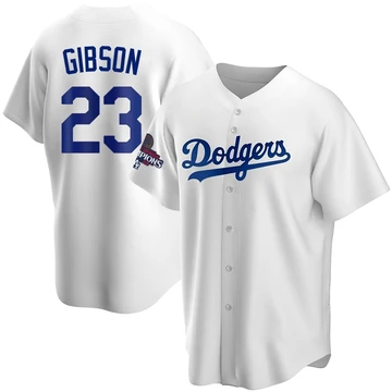 Youth Los Angeles Dodgers Kirk Gibson ＃23 White Replica Home 2024 World Series Champions Jersey